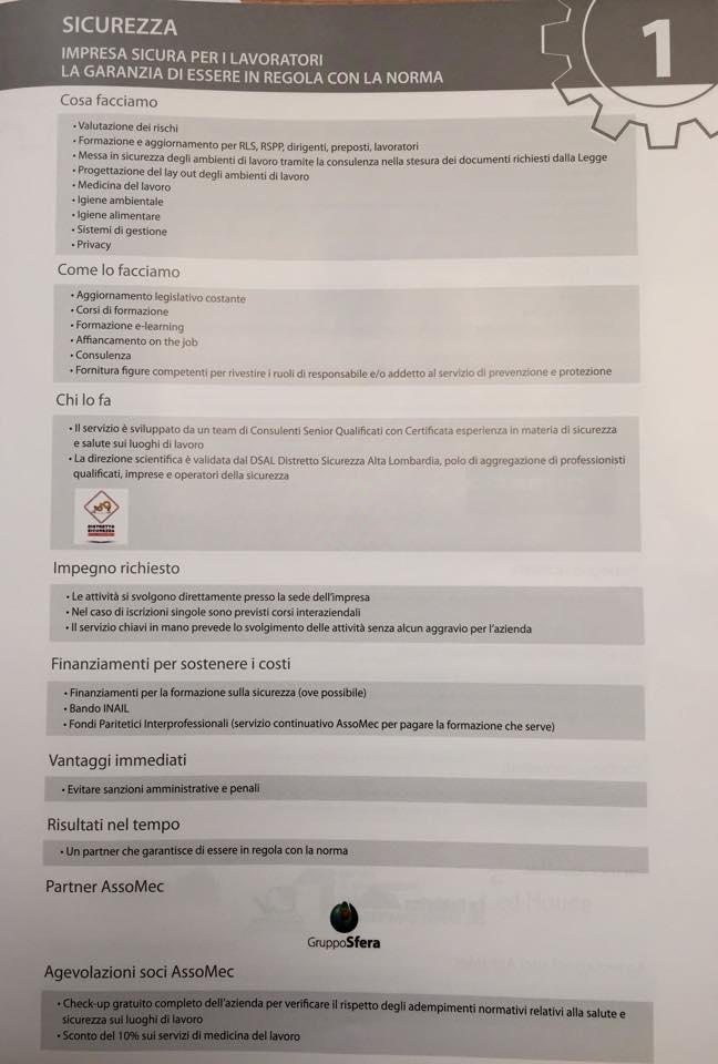 La scheda di GruppoSfera sul Catalogo Asso.Mec.